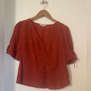 Madewell Rust Blouse, Size 4